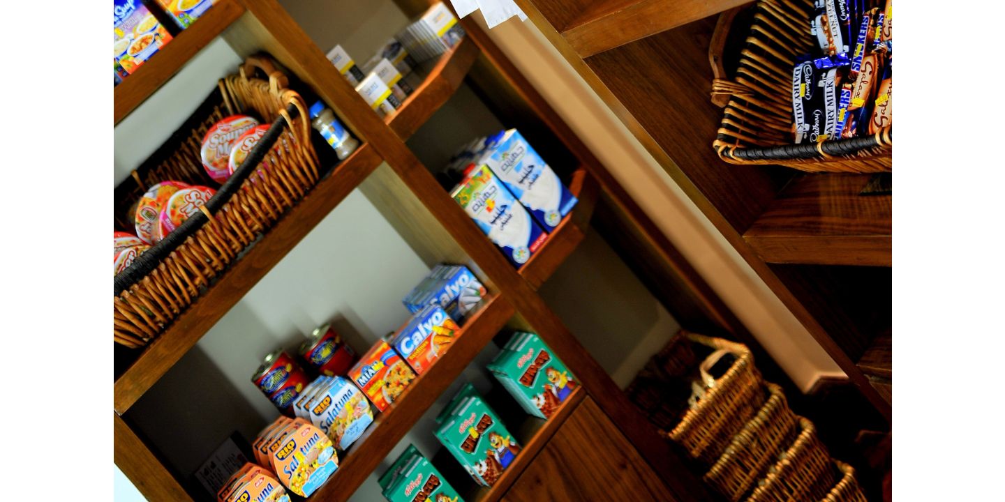 The Pantry, our 24-hour convenience store, is stocked with snacks, beverages, easy-to-prepare meals, toiletries and anything else you may need during your stay.
